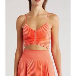 A.L.C. Vibrant Orange Ruched Camisole